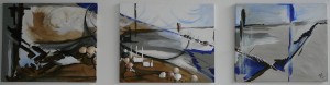 Eb en Vloed 3 x 40 x 30 cm